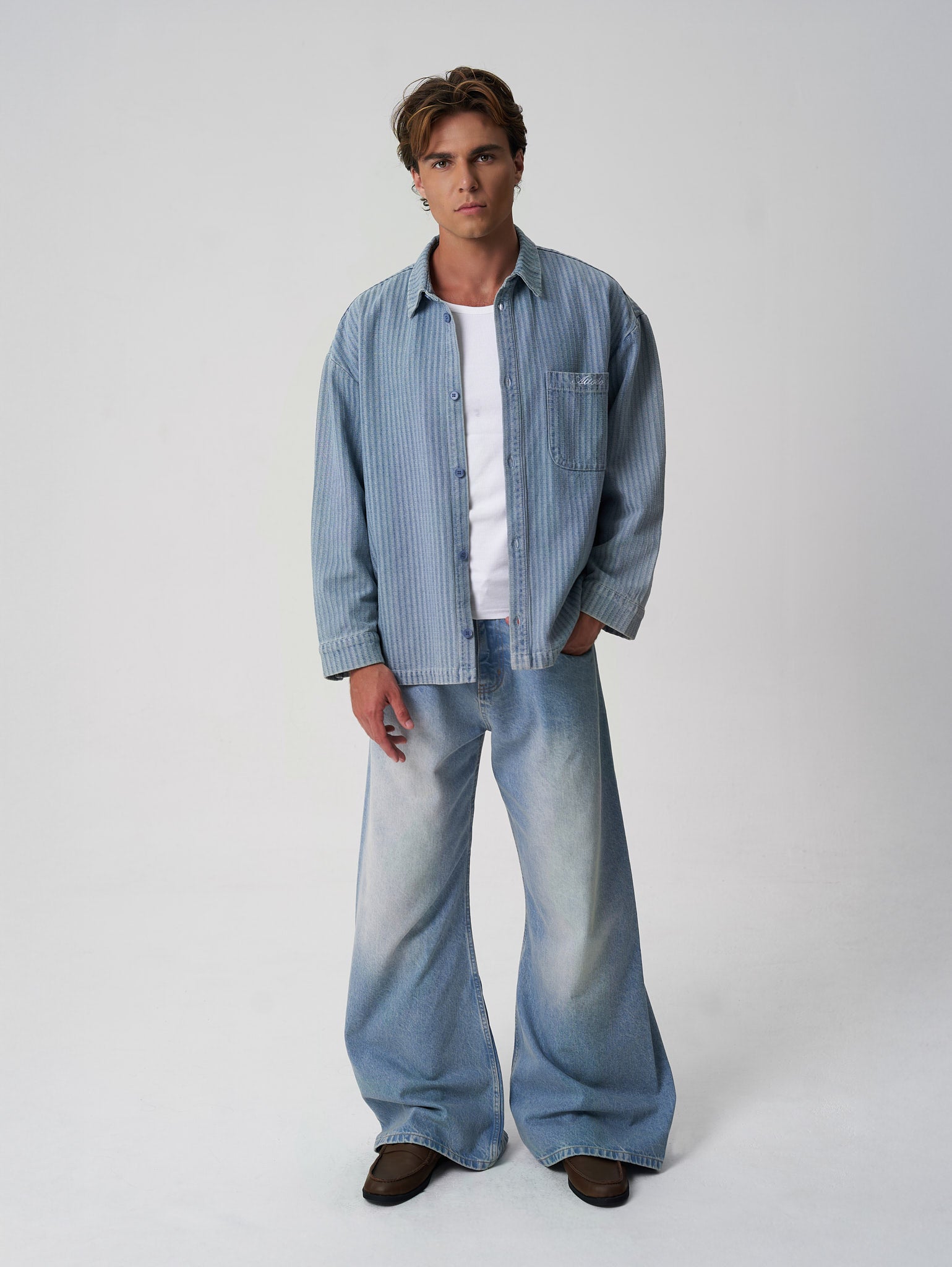 専用♡2点おまとめ♡AGAWD♡Denim Over Shirt Washed Denim Zip Shirt – thisisneverthat® JP