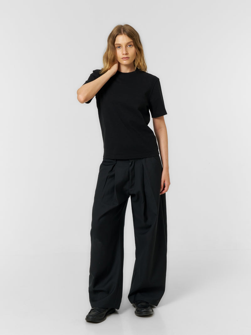 Plain Fitted T-shirt Black