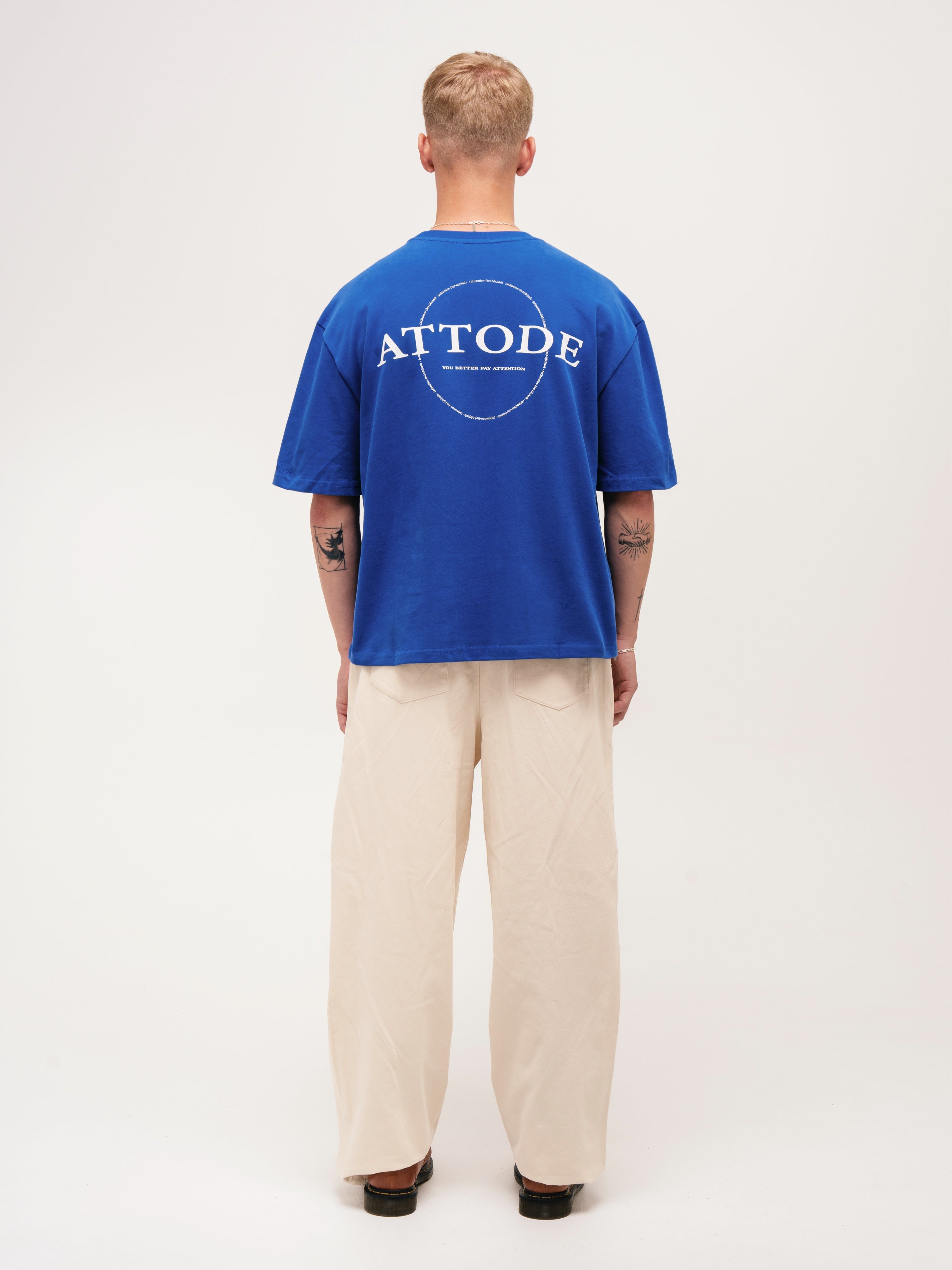 BOXY SIGNATURE T - SHIRT BLUE - ATTODE