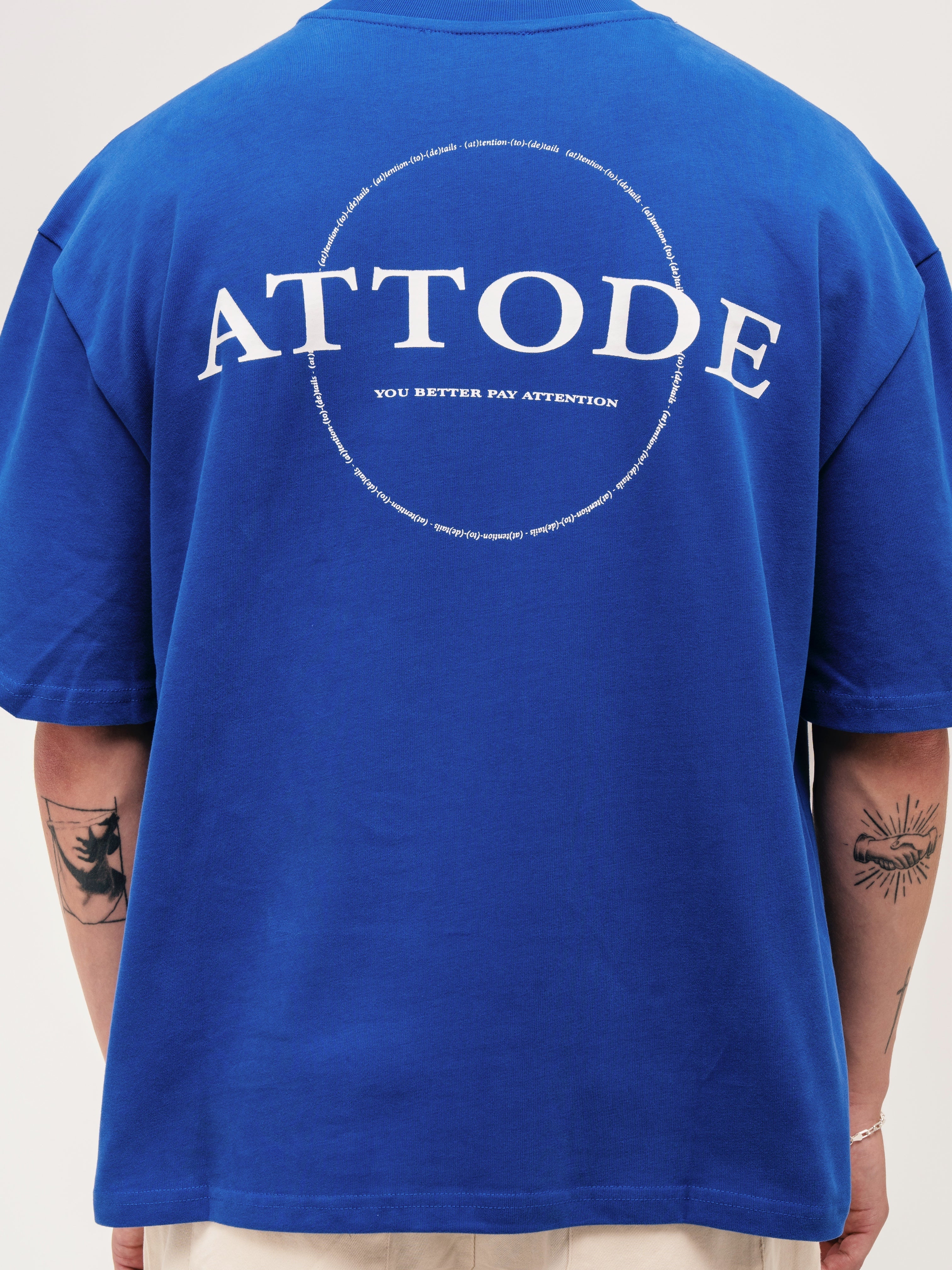 BOXY SIGNATURE T - SHIRT BLUE - ATTODE