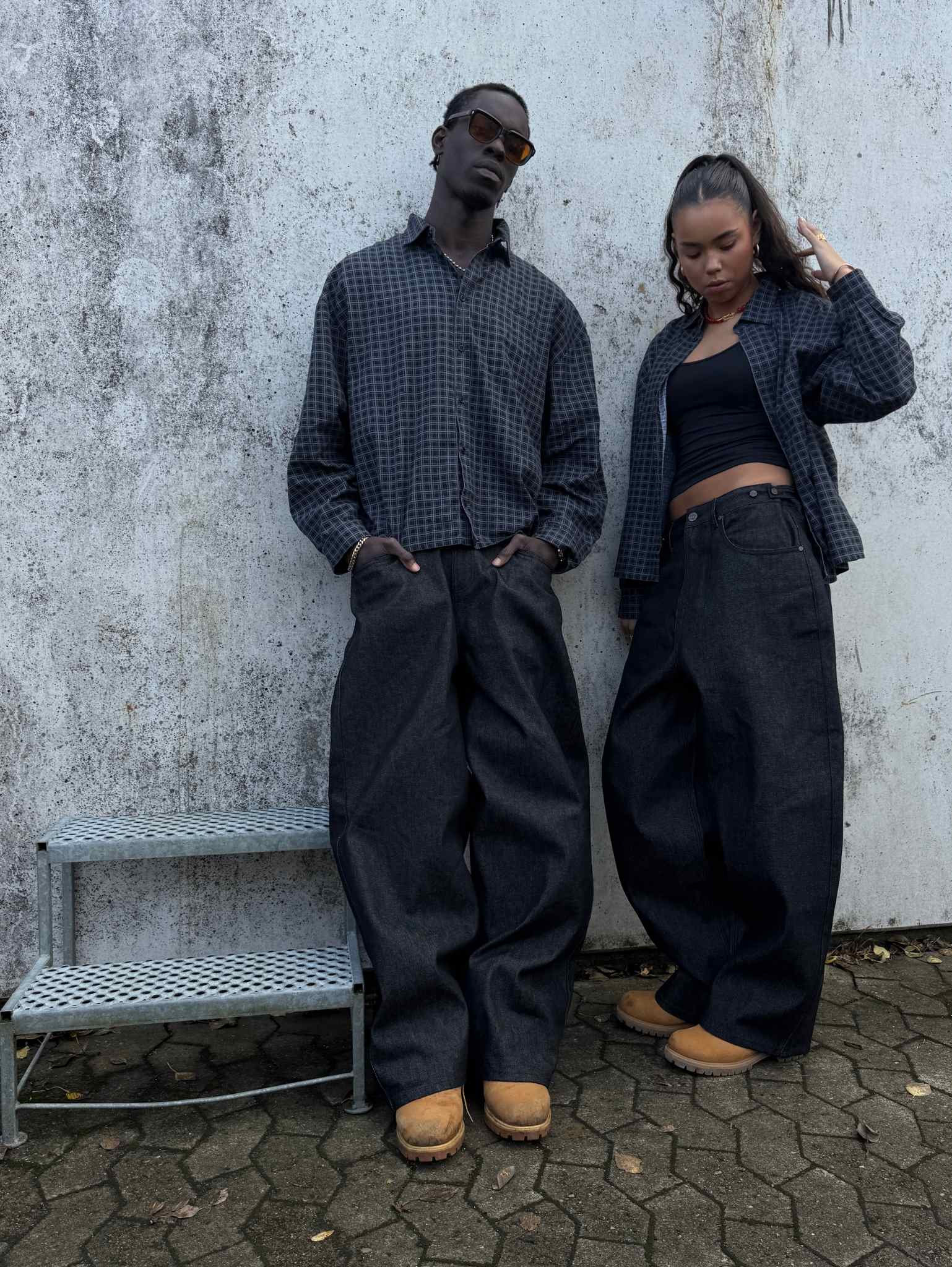Checkered LS Shirt Black/Grey - ATTODE