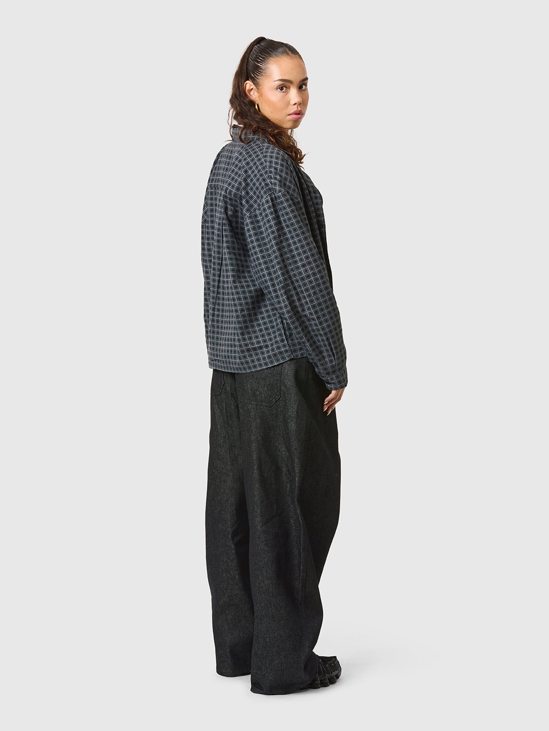 Checkered LS Shirt Black/Grey - ATTODE