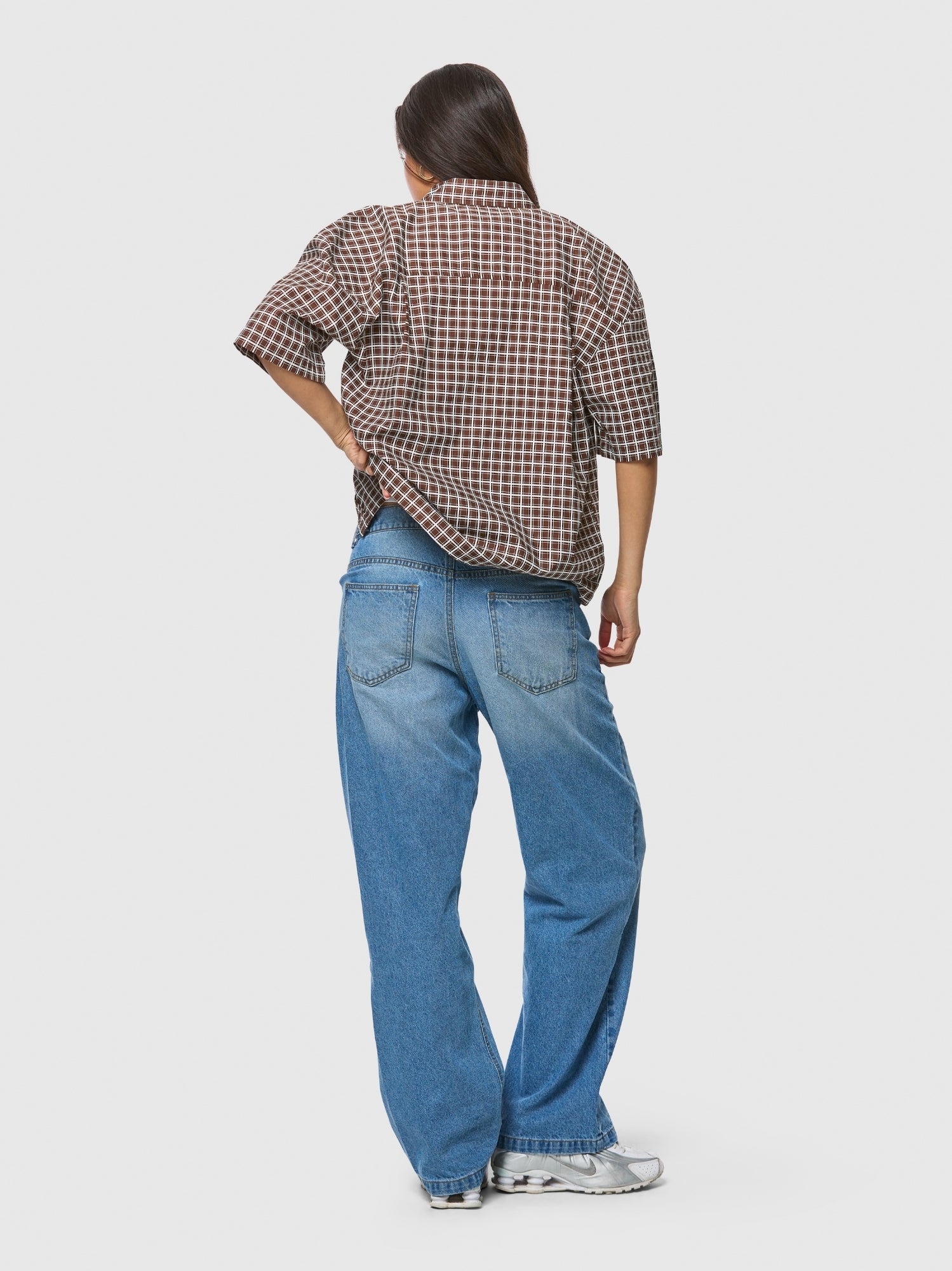 Checkered SS Shirt Brown - ATTODE