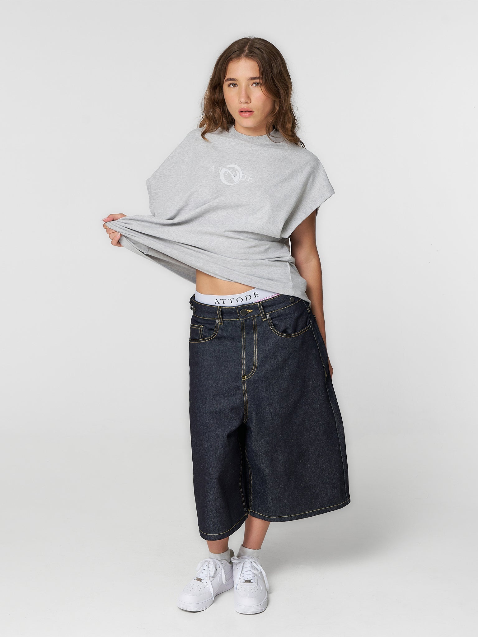 Cut Off T-Shirt Grey Marl - ATTODE