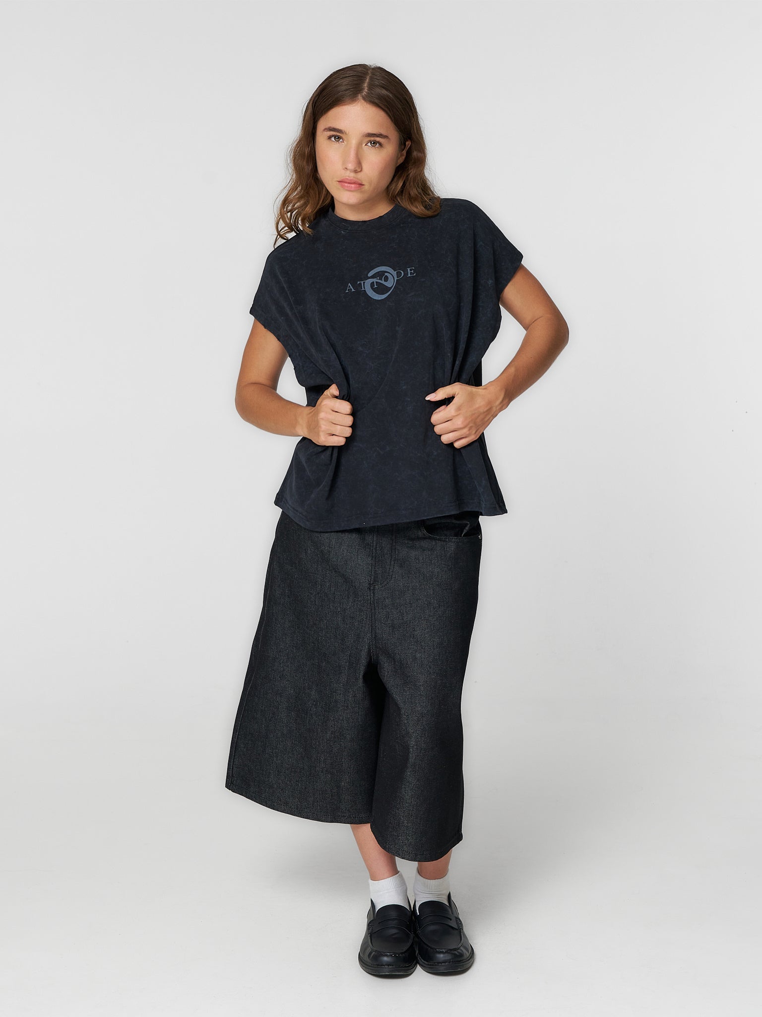 Cut Off T-Shirt Washed Black - ATTODE