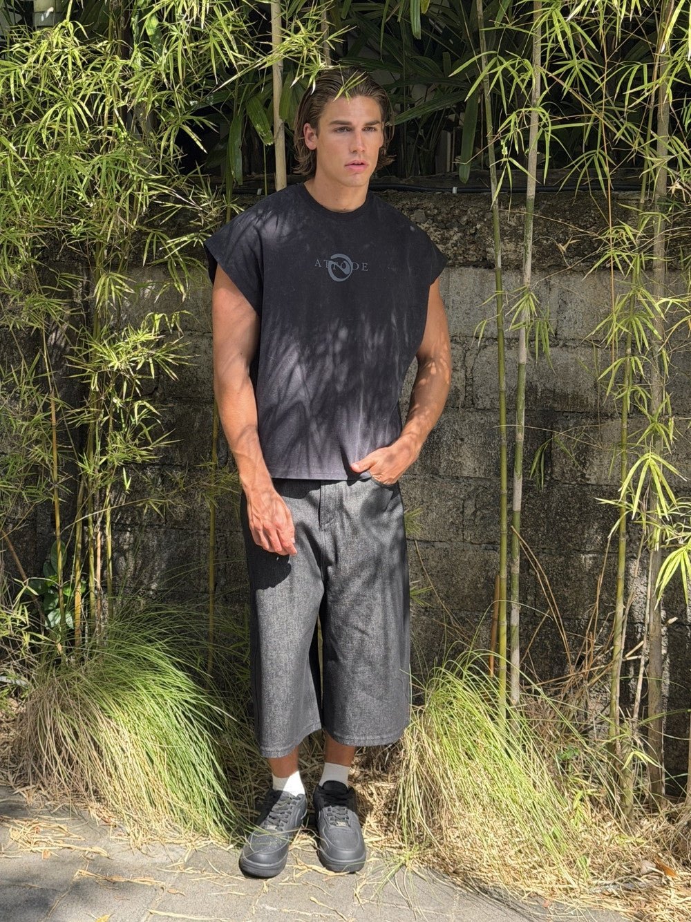 Cut Off T-Shirt Washed Black - ATTODE