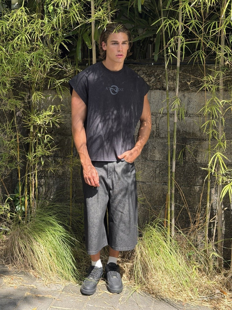 Cut Off T-Shirt Washed Black - ATTODE