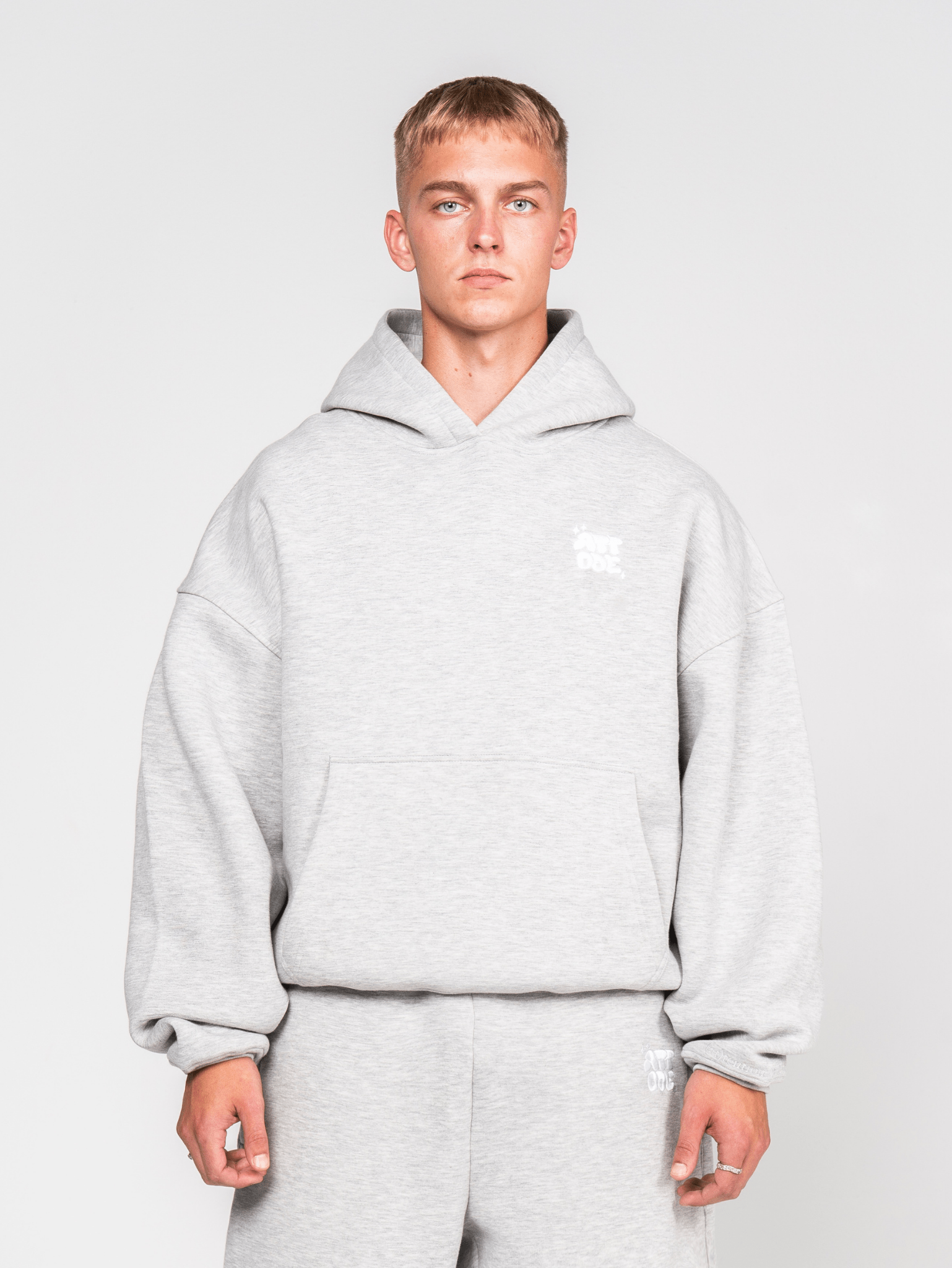 Fluff Hoodie Grey Marl - ATTODE