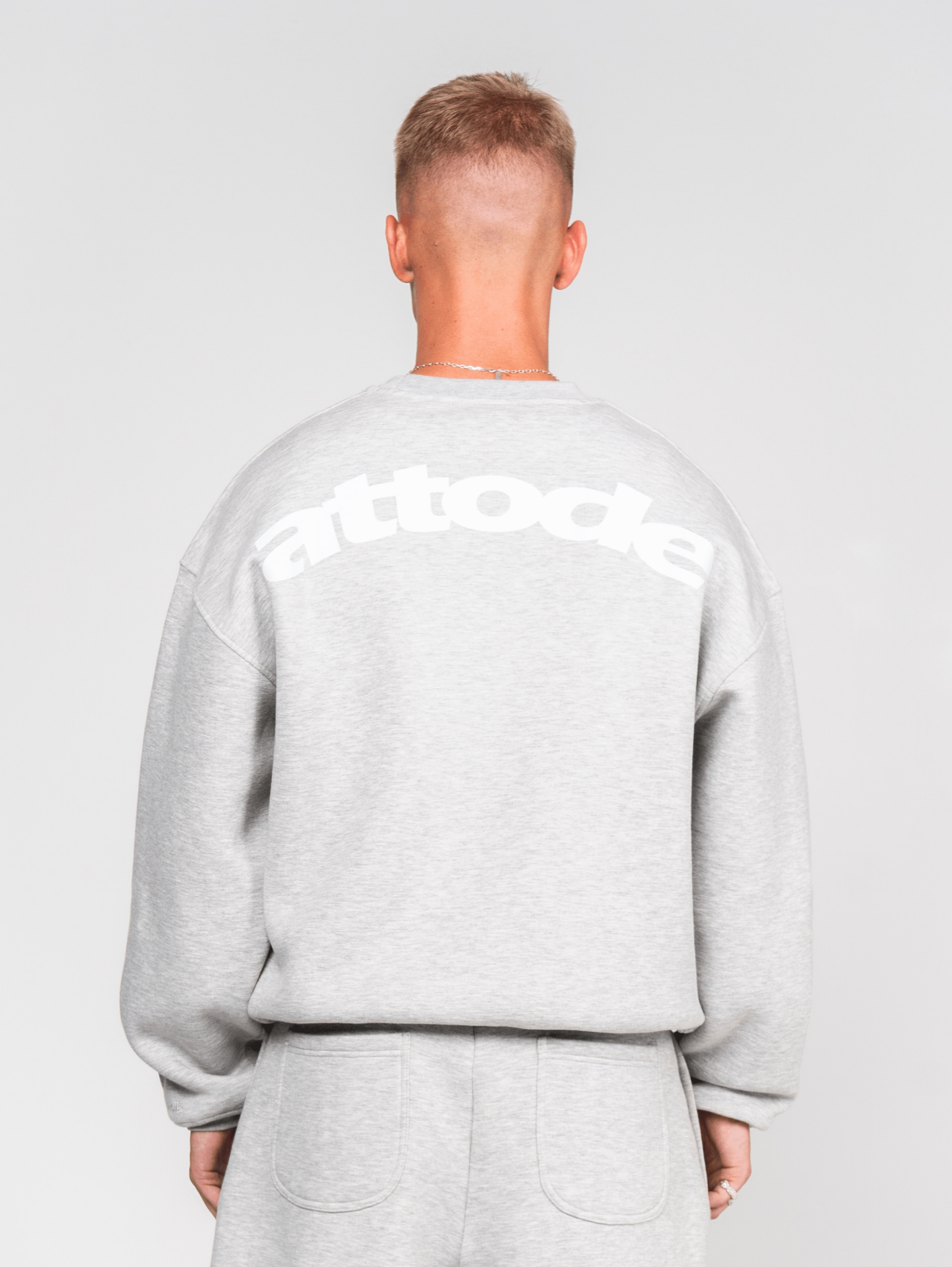 Fluff Sweatshirt Grey Marl - ATTODE