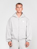 Fluff Zip Hoodie Grey Marl - ATTODE
