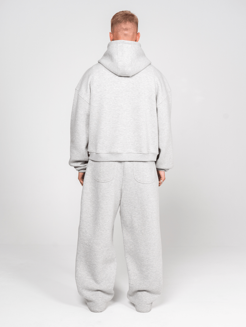 Fluff Zip Hoodie Grey Marl - ATTODE