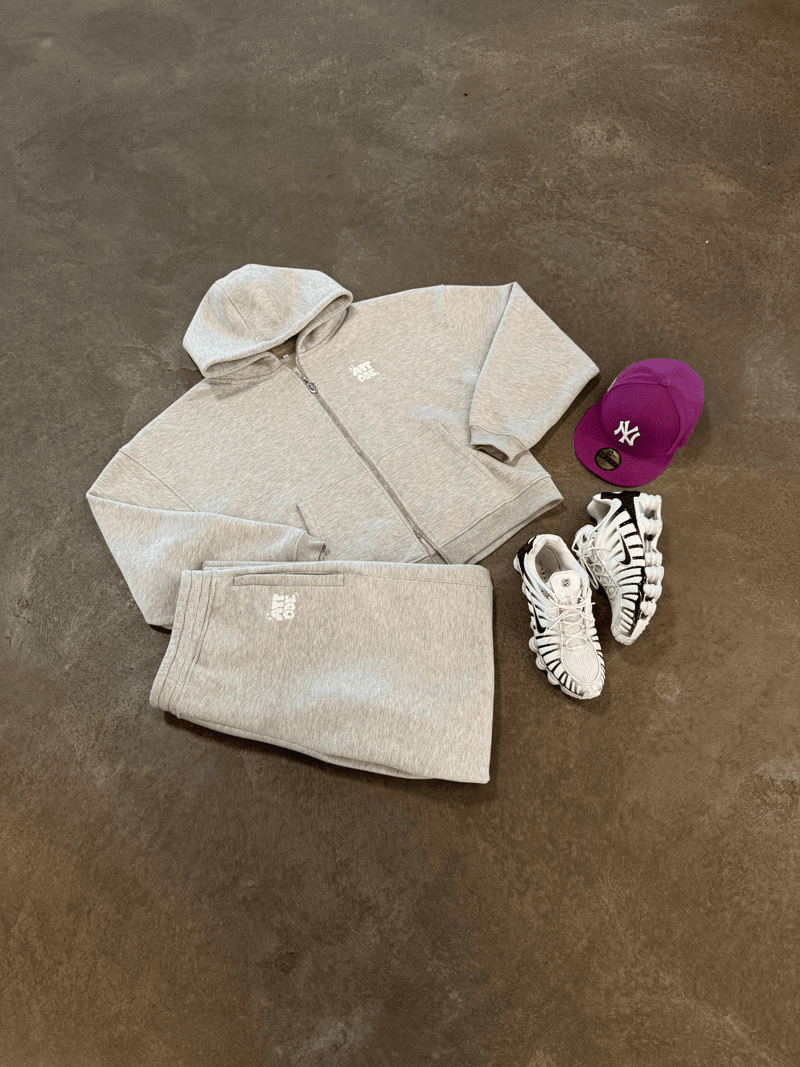 Fluff Zip Hoodie Grey Marl - ATTODE