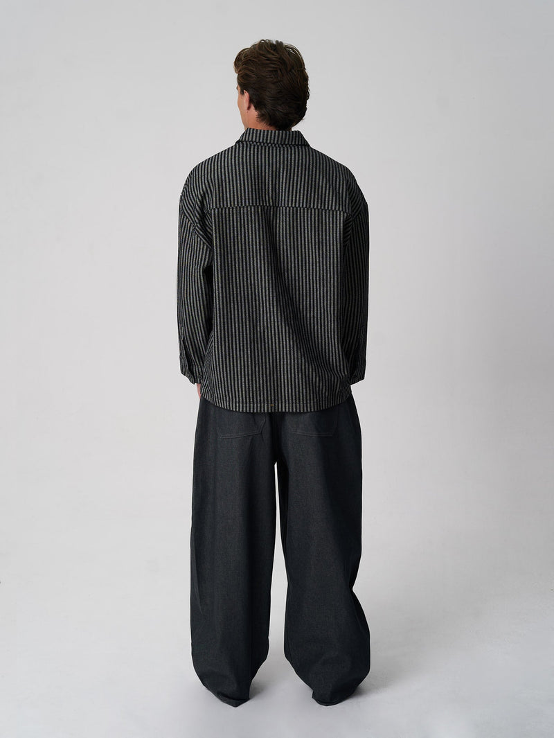 Hickory Denim Shirt Black - ATTODE