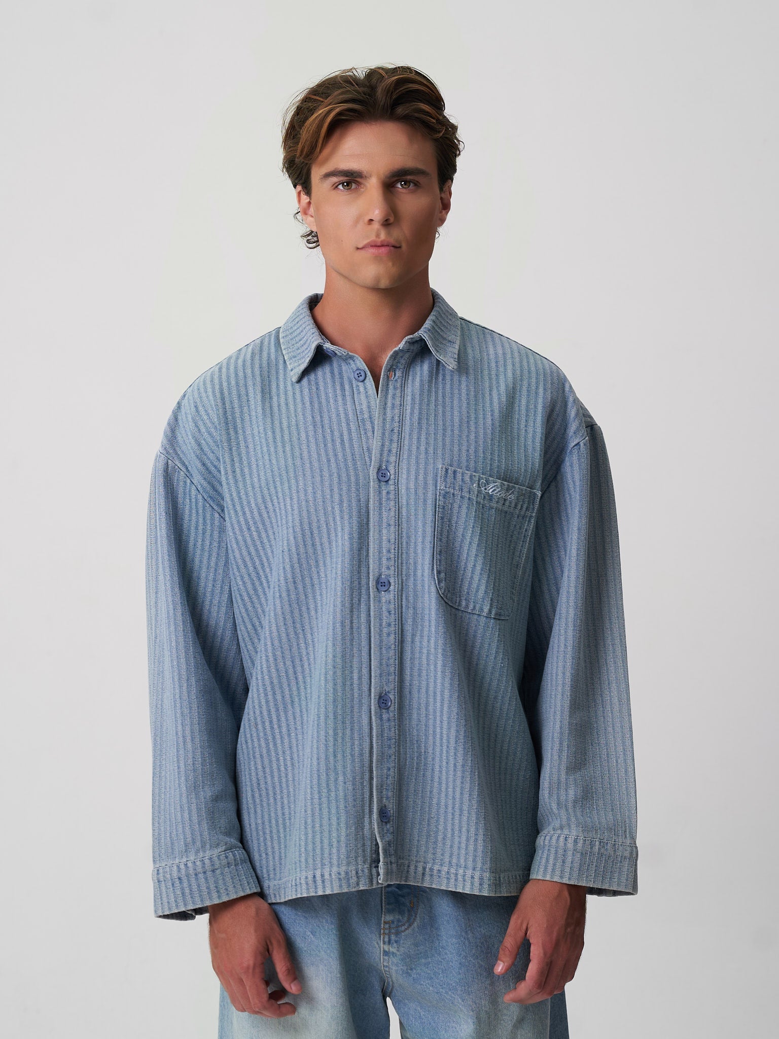 Hickory Denim Shirt Blue | ATTODE