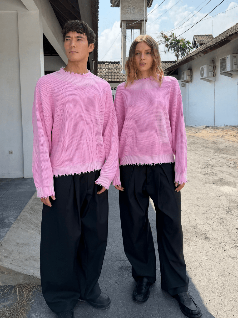 Korean Pleated Suit Pants Black - ATTODE