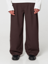 Pinstriped Suit Pants Brown