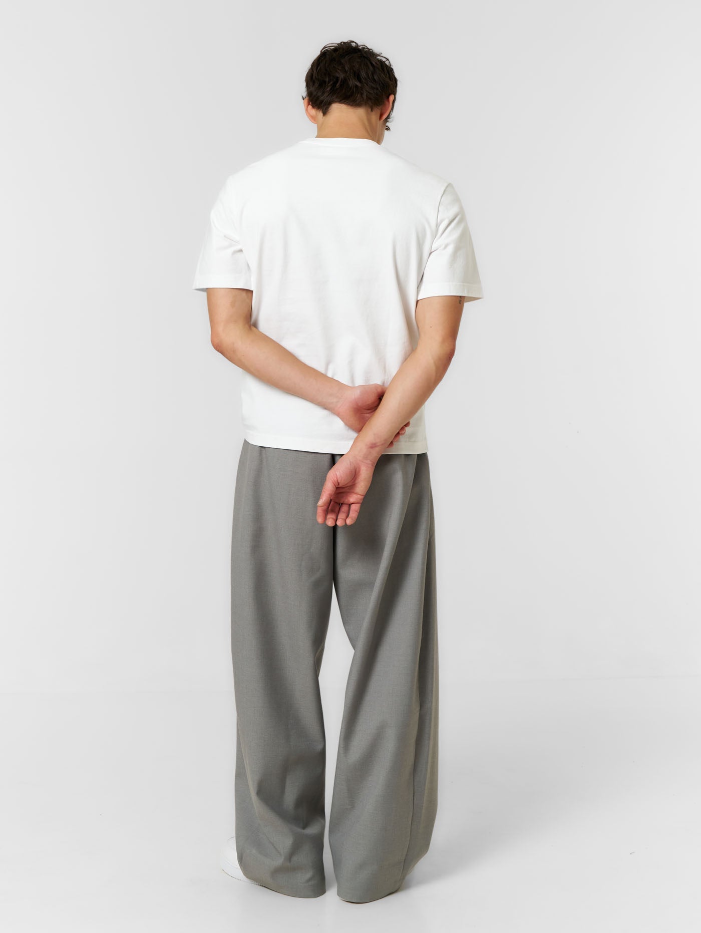 Plain Fitted T-shirt White - ATTODE