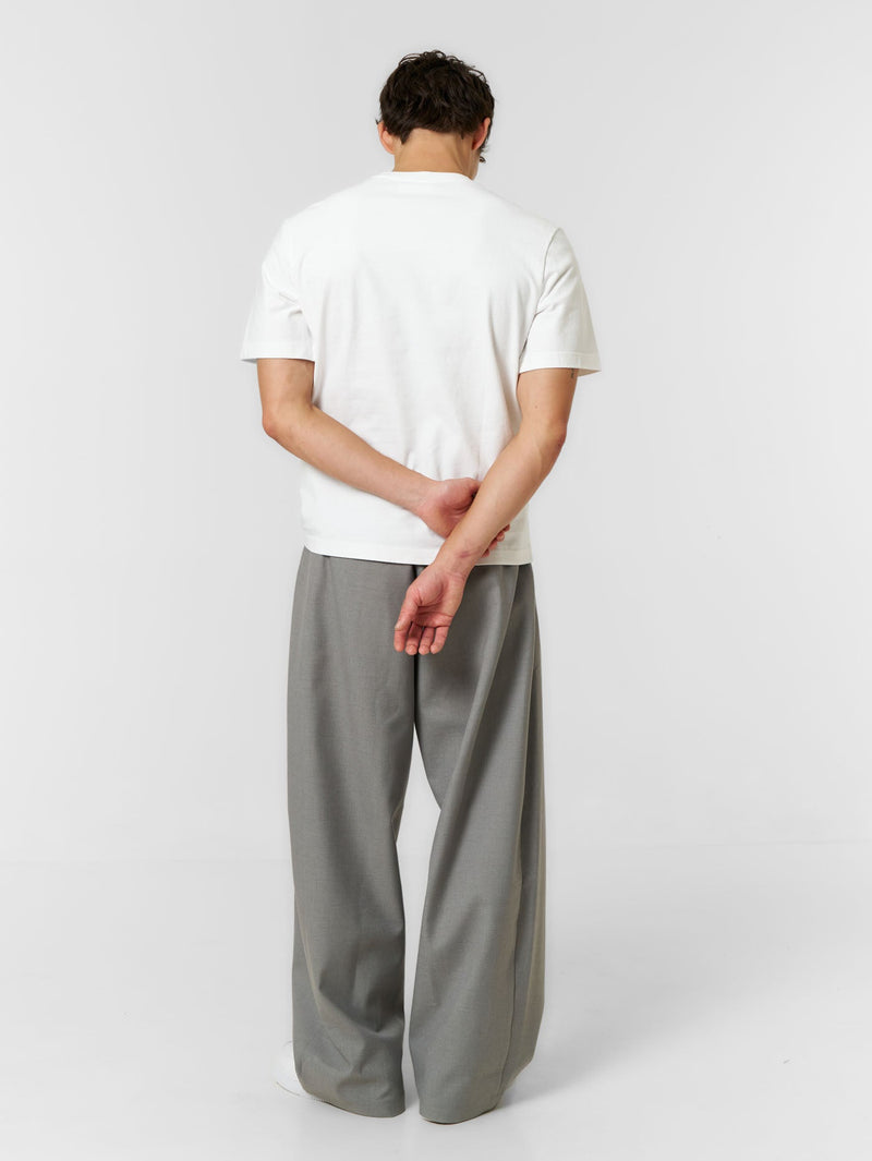 Plain Fitted T-shirt White - ATTODE