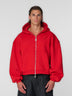 Rail Zip Hoodie Red - ATTODE