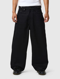 Raw Denim Jeans Solid Black