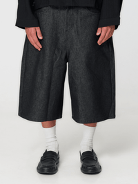 Raw Denim Shorts Charcoal