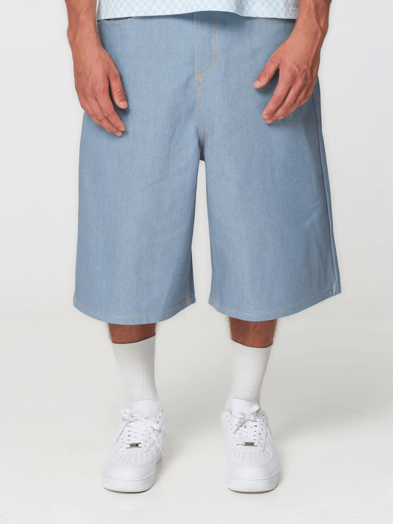 Raw Denim Shorts Light Blue - ATTODE