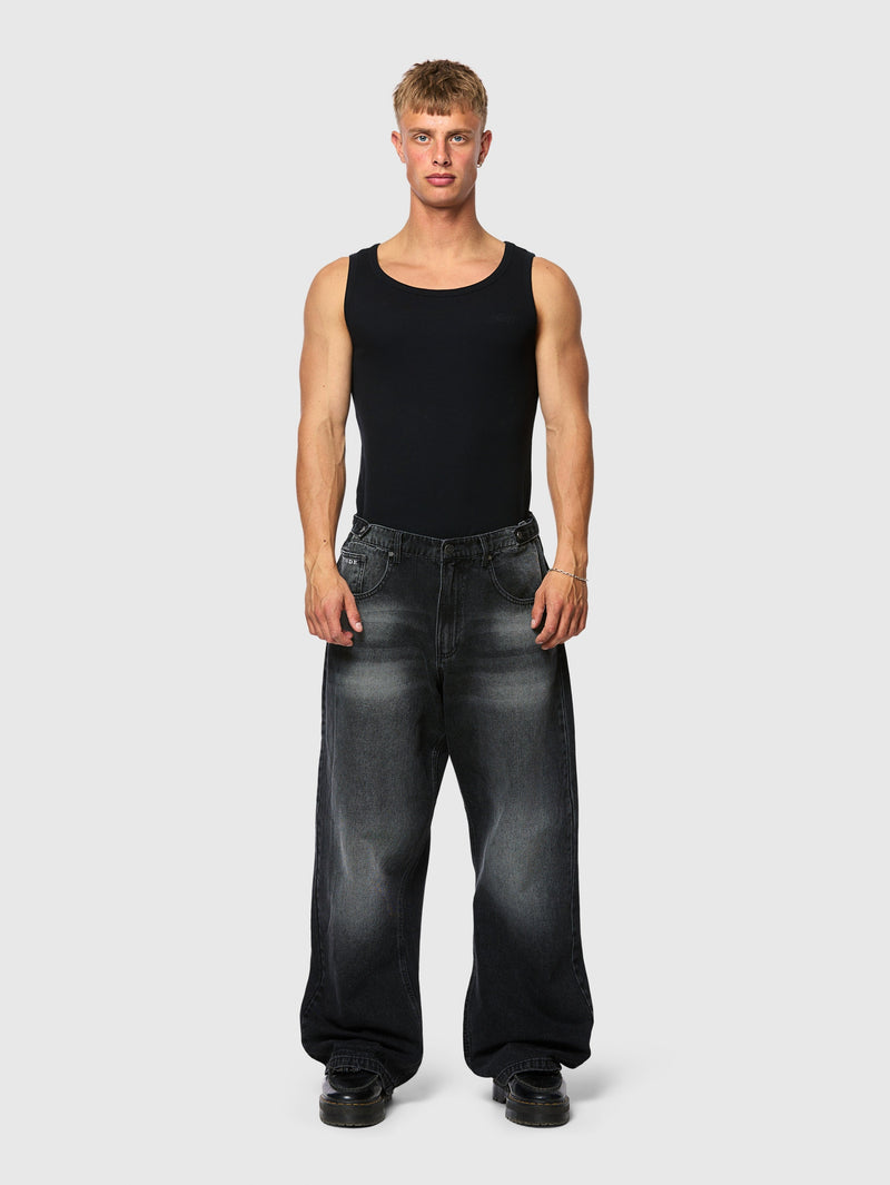 Ribbed Tank Top Black - ATTODE