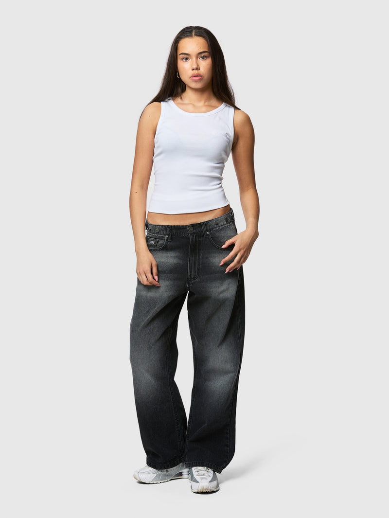 Ribbed Tank Top White - ATTODE