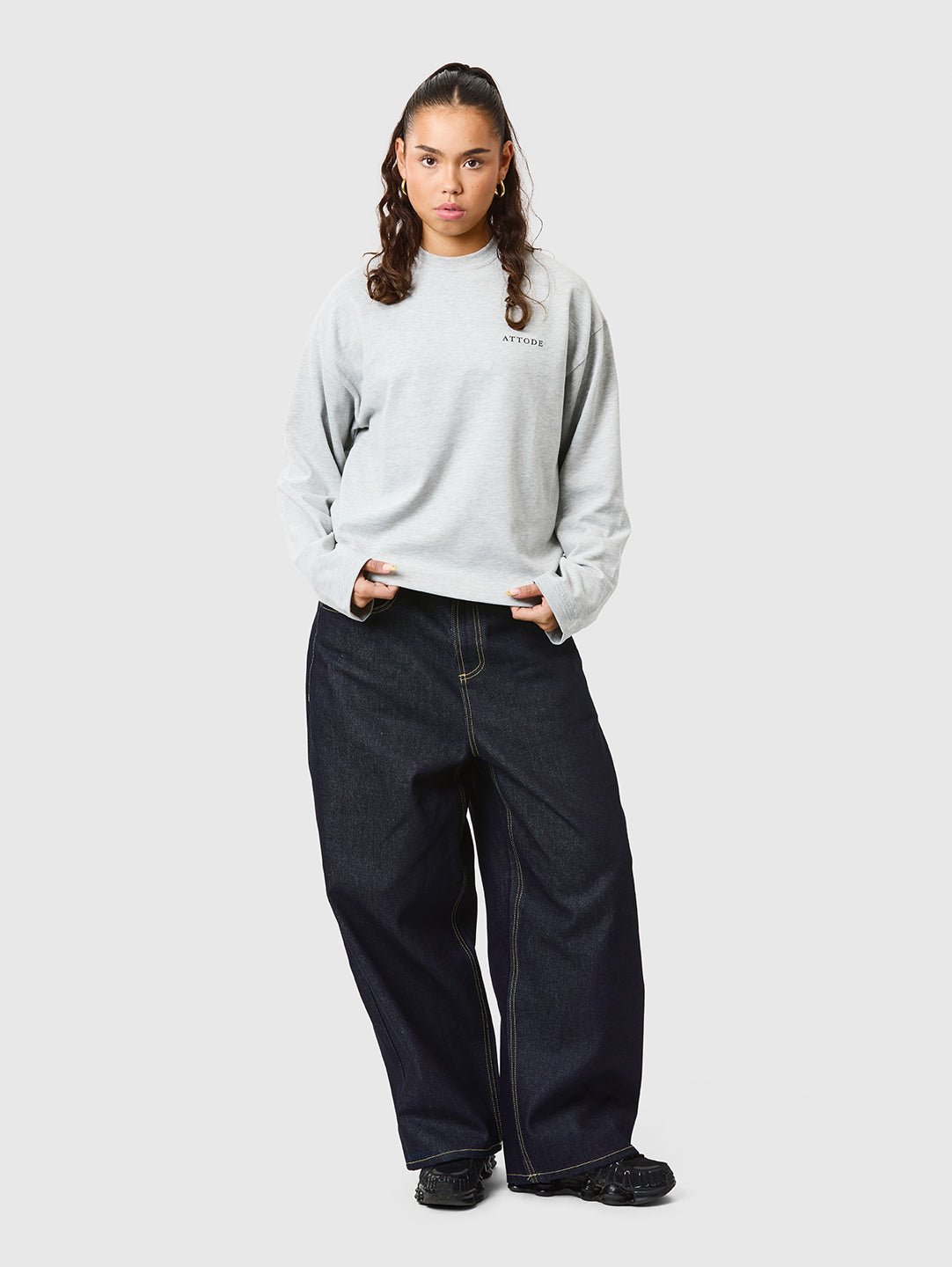 Signature Long Sleeve Grey Marl - ATTODE