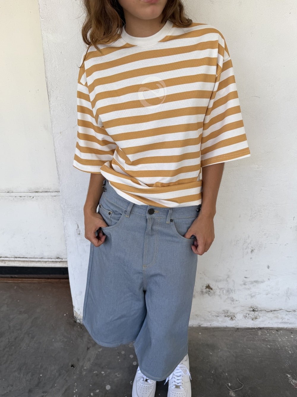 Striped T-Shirt Mustard/Ecru - ATTODE
