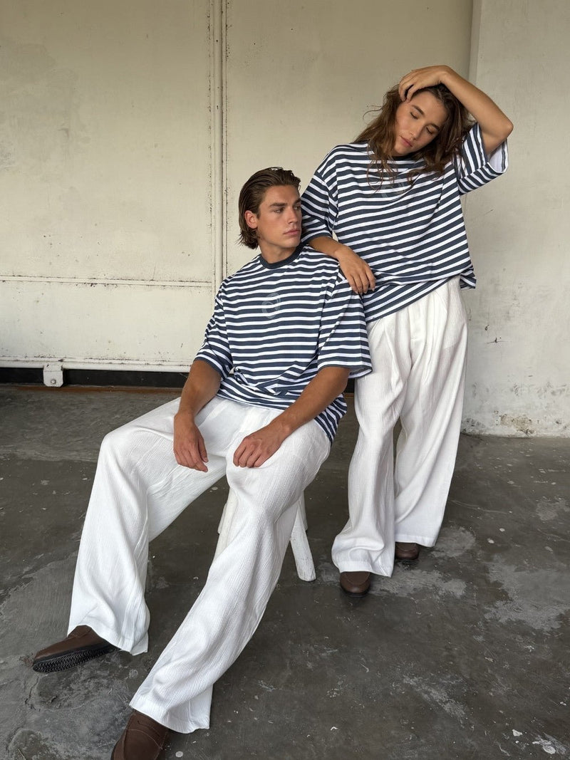 Striped T-Shirt Navy/White - ATTODE
