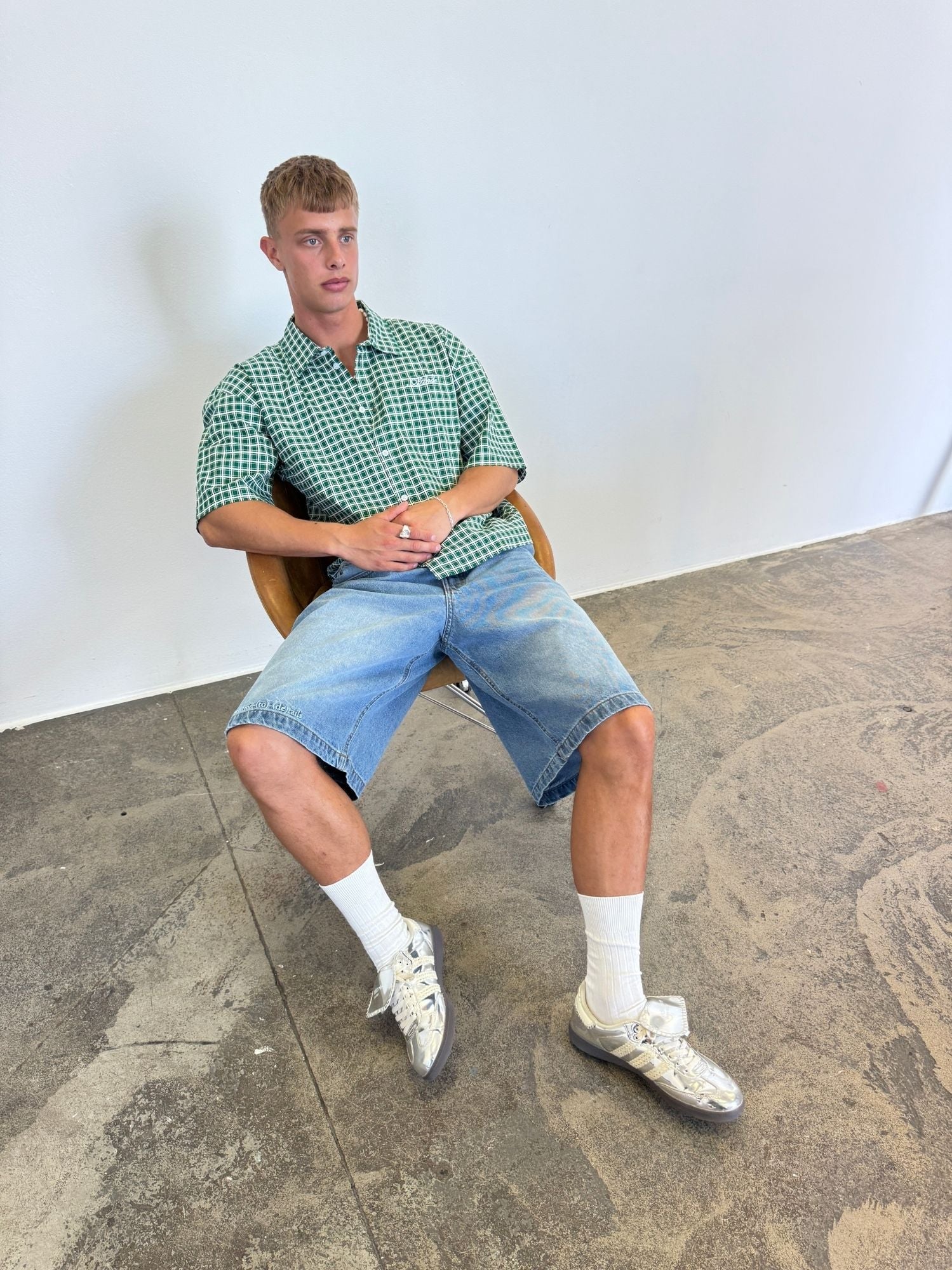 Wide Leg Jorts Light Blue - ATTODE