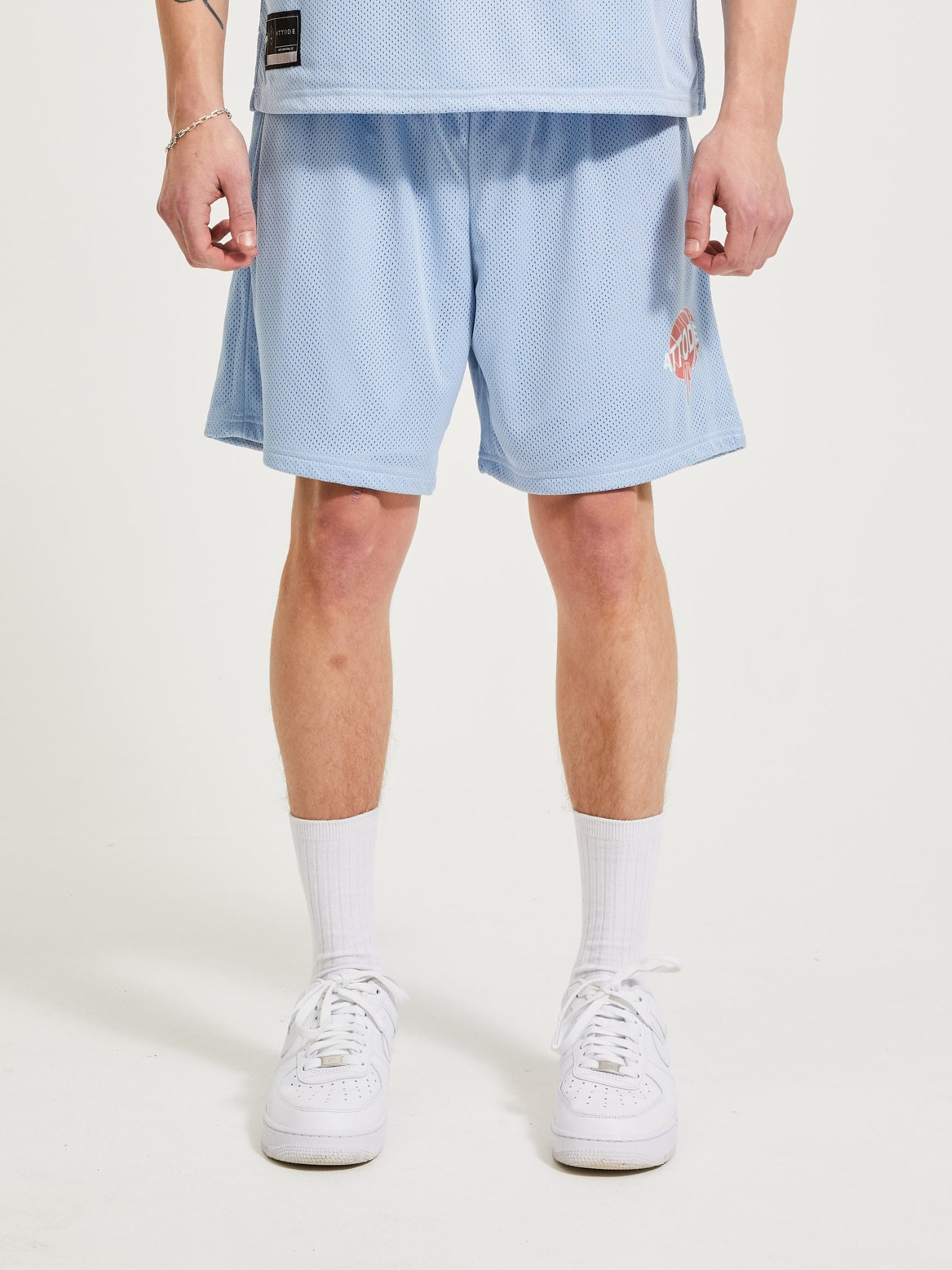 MESH SPORTS SHORTS BABY BLUE - ATTODE
